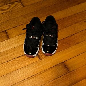 Kids Black and Burgundy Athletic Shoes